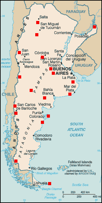 Argentinienkarte